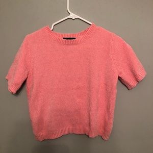 Fuzzy pink shirt